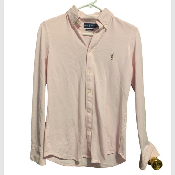 Ralph Lauren Pink women's button down. Size medium. - Picture 1 of 4